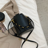 Retro Bag Female New Fashion Chain Bucket Bag Female Bag Simple Underarm Bag